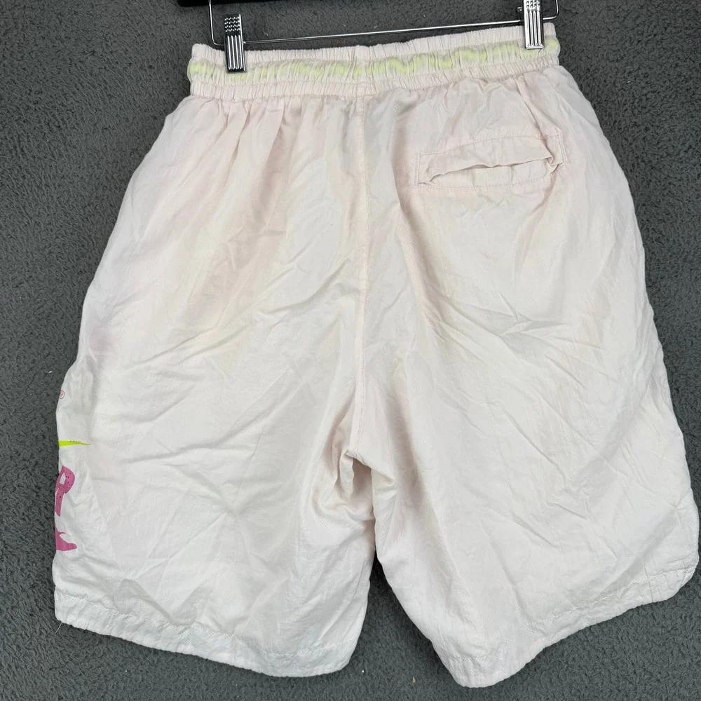 Jordan Mens Pink Neon Graphic Mesh Lined Athletic Shorts Size Medium 12246